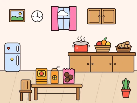 La cocina del primer nivel, con un montón de cosas donde buscar.