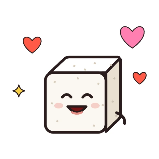 Terrón contento, con corazones