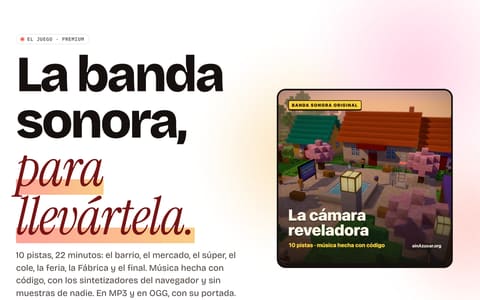 La banda sonora del juego: la lista de pistas, una por cada sitio del juego.