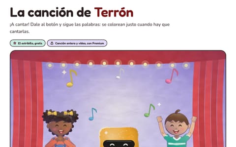 La canción de Terrón con karaoke: la letra que se colorea al ritmo.