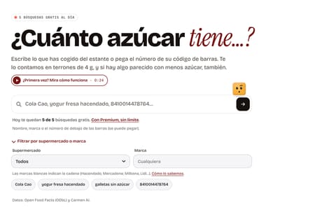 El buscador de productos de Premium: busca por nombre, marca o código de barras y filtra por supermercado.
