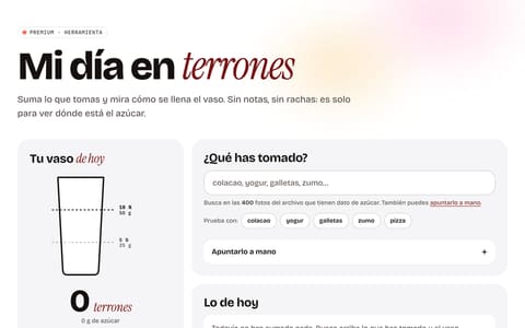 Mi día en terrones: el vaso que se llena con el azúcar de lo que comes frente al límite de la OMS.