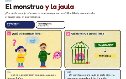 «El monstruo y la jaula»: la fábula del libro de ARE en viñetas ilustradas.
