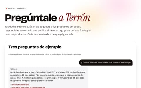 «Pregúntale a Terrón»: la caja de preguntas y las respuestas con la página de la que salen.