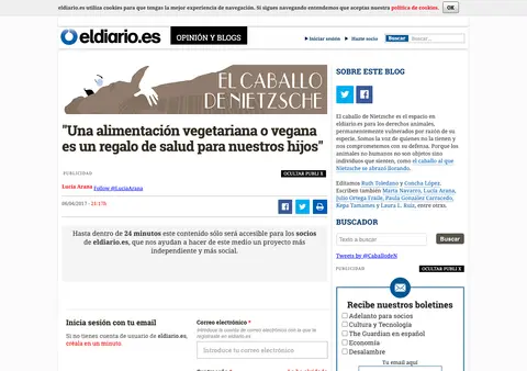 Captura de eldiario.es · El caballo de Nietzsche
