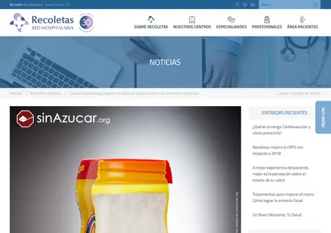 Captura de Noticias Grupo Recoletas (Recoletas Red Hospitalaria)