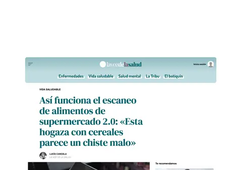 Captura de La Voz de Galicia · La Voz de la Salud