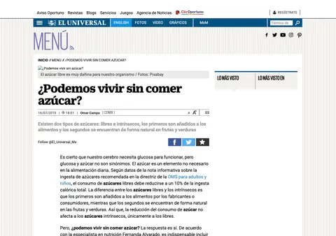 Captura de El Universal (México)