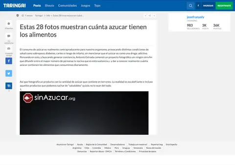 Captura de Taringa