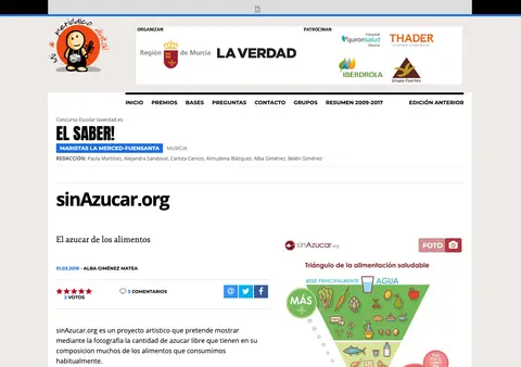 Captura de Mi Periódico Digital (Concurso Escolar La Verdad · El Saber!)