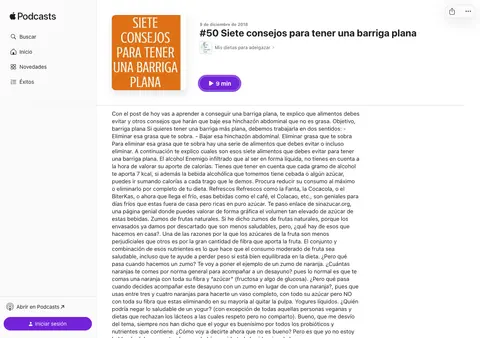Captura de Mis dietas para adelgazar (podcast)