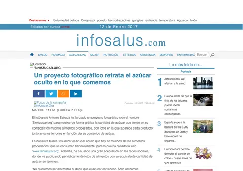 Captura de Infosalus (Europa Press)