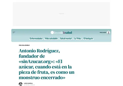 Captura de La Voz de Galicia · La Voz de la Salud