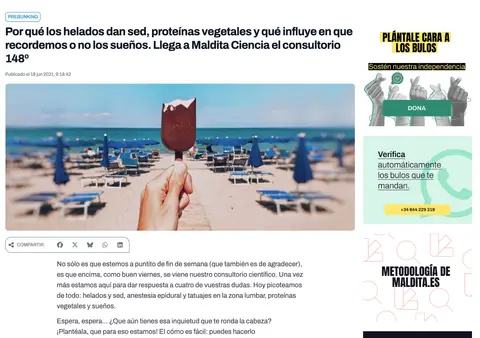 Captura de Maldita.es (Maldita Ciencia)