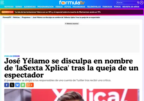 Captura de FormulaTV