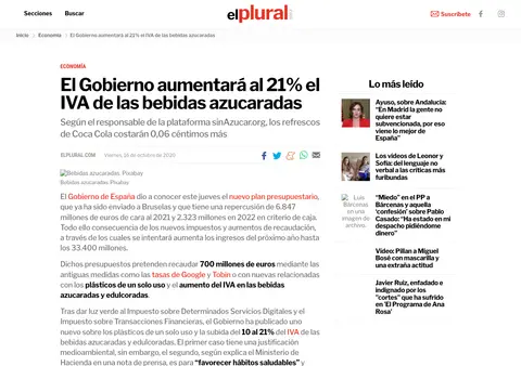 Captura de El Plural