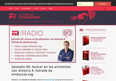 Captura de Fitness Revolucionario (podcast de Marcos Vázquez)
