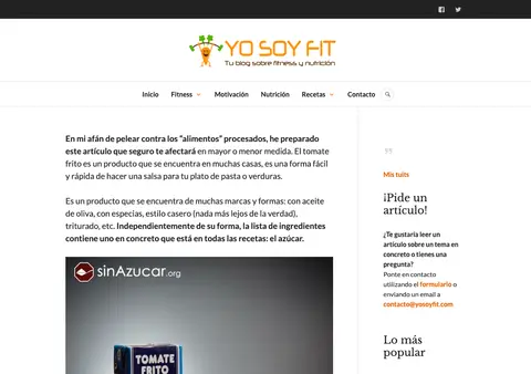 Captura de Yo Soy Fit