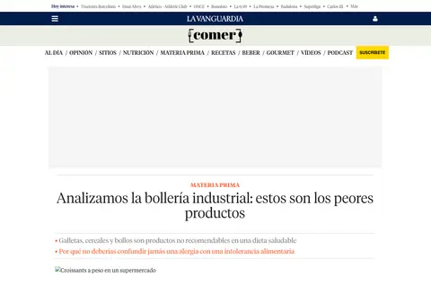 Captura de La Vanguardia · Comer (Materia prima)