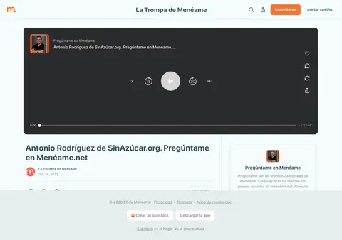 Captura de Menéame (La Trompa de Menéame, Substack)