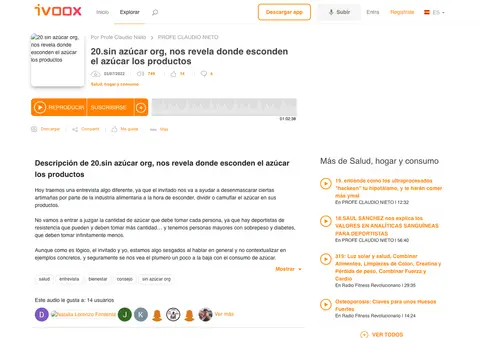 Captura de Profe Claudio Nieto (iVoox)