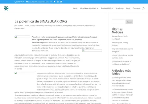 Captura de IMEO (Instituto Médico Europeo de la Obesidad)