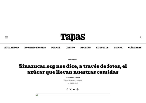 Captura de Tapas (revista de gastronomía)