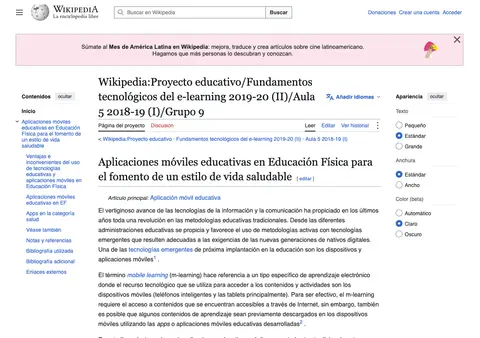 Captura de Wikipedia (proyecto educativo universitario)