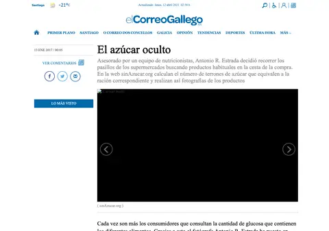 Captura de El Correo Gallego
