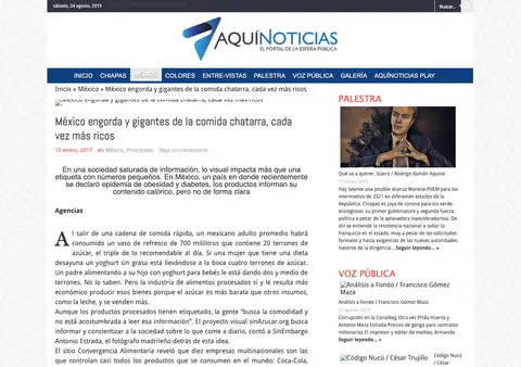 Captura de Aquí Noticias