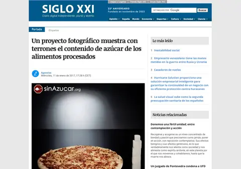 Captura de Diario Siglo XXI