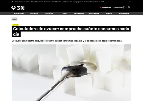 Captura de Antena 3 Noticias (Salud)