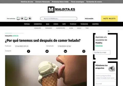 Captura de Maldita.es (Maldita Ciencia)