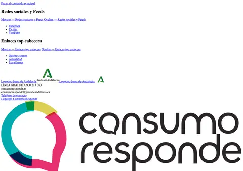 Captura de Consumo Responde (Junta de Andalucía)