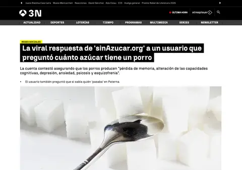 Captura de Antena 3 Noticias (Virales)