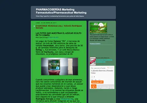 Captura de Pharmacoserías (blog de marketing farmacéutico)